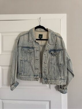 wild fable Light Blue Distressed Denim Jacket